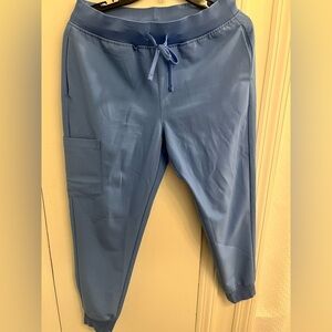 Mandala jogger scrub pants petite small ceil blue